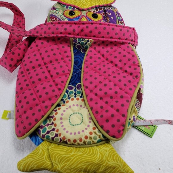 Sassy Pet Saks by Douglas Fabric Purse OWL Pink Yellow Plush Girls Kids Animal - Picture 7 of 7
